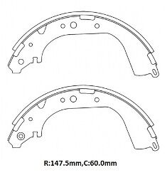 NISSAN SKYSTAR- PICK UP- ND22- 03/12; ARKA FREN PABUCU KALIN TIP 4X4 (147.50X60) (DAIWA)