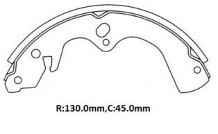MAZDA B2200- PICK UP- 90/97; ARKA FREN PABUCU (130X45)(FMK)
