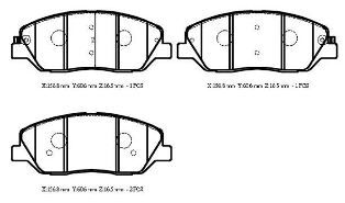 KIA SORENTO- 10/12; ÖN FREN BALATASI (DISK)(156.8X60.6X16.5)(DAIWA)