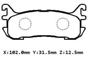 MAZDA 323- FAMILIA- 97/98; ARKA FREN BALATASI (DISK)(102X31.5X12.5)(DAIWA)