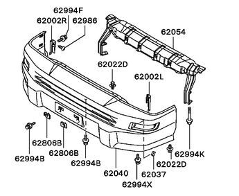 MITSUBISHI L300- MINIBÜS- 01/09; ÖN TAMPON DEMIRI (EAGLE BODY)