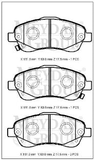 TOYOTA AVENSIS- 03/09; ÖN FREN BALATASI (DISK) (151X63X17,5) (DAIWA)