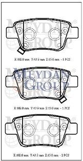 TOYOTA AVENSIS- 03/09; ARKA FREN BALATASI (DISK) (102X43,9X15) (DAIWA)