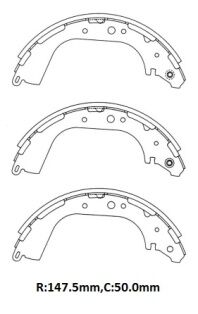 NISSAN PATHFINDER- 96/99; ARKA FREN PABUCU (147,5X50) (DAIWA)