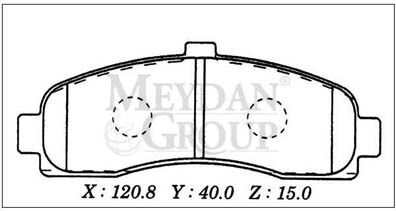 NISSAN MICRA- K11- 98/02; ÖN FREN BALATASI (DISK) (120,8X40X15) (DAIWA)