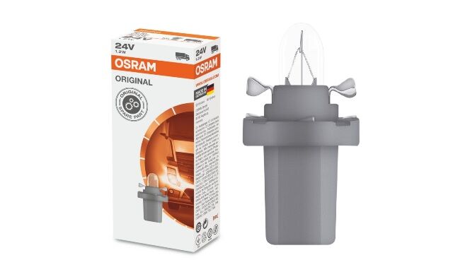 STANDART AMPUL- STOP/SINYAL/PARK/GÖSTERGE AMPULÜ; 24V/1,2W (2741MF) (DUY B8,5D) (OSRAM)