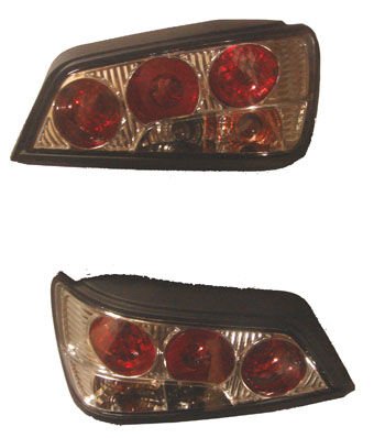 PEUGEOT 306- HB- 97/00; MODIFIYE STOP LAMBASI SAG/SOLSET 2PARÇA KIRMIZI/NIKELAJLI(SIYAH ÇERÇEVE)