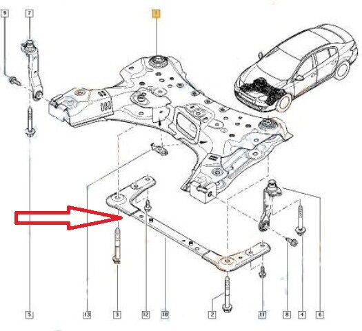 RENAULT KANGOO- 3- 08/13; MOTOR BESIGI ÖN TRAVERSI (BESIK)