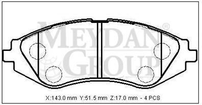 HONDA JAZZ- 09/13; ÖN FREN BALATASI (DISK) (136,5X51,4X15,9 (DAIWA)