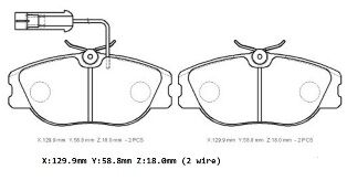 ALFA ROMEO 155- 93/97; ÖN FREN BALATASI (2 KABLOLU)(DISK) (129.9x58.8x18)(BRAMAX)