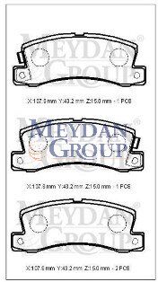 TOYOTA CARINA- 97/98; ARKA FREN BALATASI 2,2/3,0 (DISK) (107,6X35X15) (DAIWA)