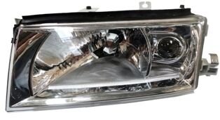 SKODA OCTAVIA- 01/10; FAR LAMBASI SOL ELEKTRIKLI/MOTORSUZ/MERCEKLI (SEFFAF CAM)(8FIS)(H4/H3)EUROLAMP