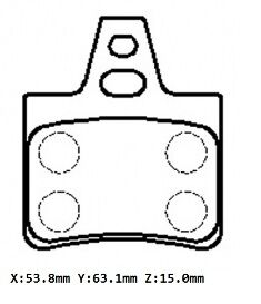 CITROEN XANTIA- 93/98; ARKA FREN BALATASI (KABLOSUZ)(DISK)(53,8X63,1X15)(BRAMAX)