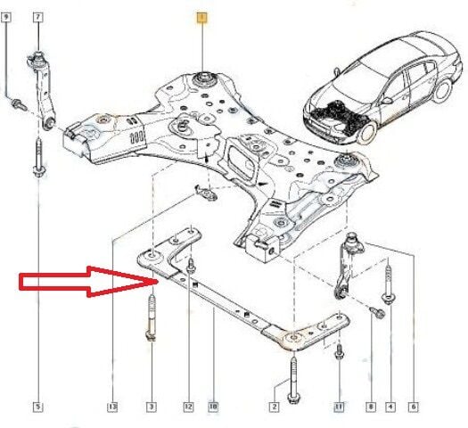 RENAULT SCENIC- 2- 03/09; MOTOR BESIGI ÖN TRAVERSI (BESIK)