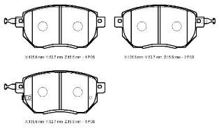 NISSAN INFINITI- FX35/45- 03/05; ÖN FREN BALATASI (DISK) (136.6X62.7X15.5)(DAIWA)