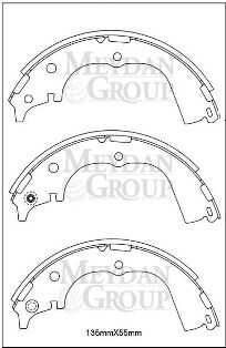 TOYOTA HIACE- MINIBÜS- 98/05; ARKA FREN PABUCU (135X55) (DAIWA)