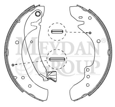 PEUGEOT BOXER- 90/94; ARKA FREN PABUCU 1,9/2,0/2,5/2,8 (127X56) (14 KISILIK) (BRAMAX)