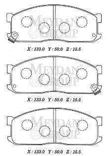 MAZDA E2200- MINIBÜS- 96/99; ÖN FREN BALATASI (DISK) (133X50X15,5) (DAIWA)
