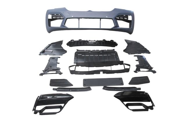 BMW 5 SERI- G30- 20/22; ÖN TAMPON GRI (IZGARALI/SIS KAPAKLI/SENSÖR DELIKLI) (F90/M5/LCI)