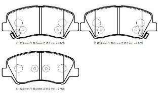 KIA RIO- HB- 12/16; ÖN FREN BALATASI (DISK)(132,8X51X17,8)(DAIWA)