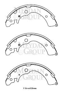 HONDA ACCORD- 90/93; ARKA FREN PABUCU (110X35) (DAIWA)