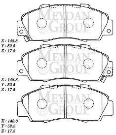 HONDA ACCORD- 96/98; ÖN FREN BALATASI (DISK) (148,8X52,5X17,5) (DAIWA)