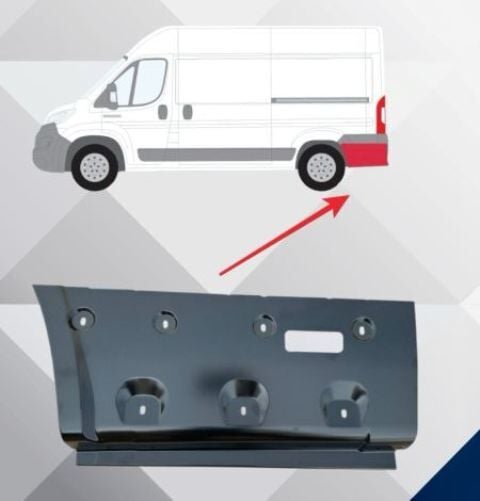 FIAT DUCATO- 07/14; ARKA ÇAMURLUK AGZI ALT SACI SOL (ARKA TEKER ARKASI)