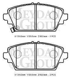 NISSAN PRIMERA- P11- 00/02; ÖN FREN BALATASI (DISK) (131,6X58,8X16) (DAIWA)