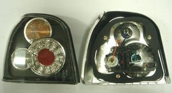 VOLKSWAGEN GOLF- 3- 92/98; MODIFIYE STOP LAMBASI SAG/SOL SET 2 PARÇA LEDLI SIYAH (TYC)