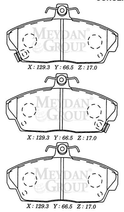 ROVER 800- SD- 91/94; ÖN FREN BALATASI (DISK)(EURO TIP)(129,3X66,5X17) (DAIWA)
